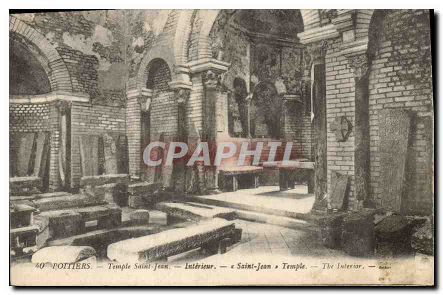 CPA Poitiers Temple Saint Jean Interieur Saint Jean Temple