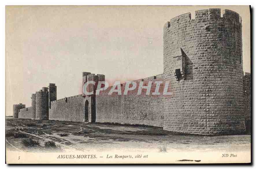 CPA Aigues Mortes Les Remparts cote est
