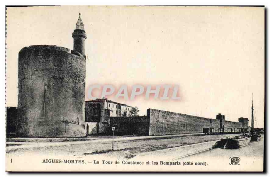 CPA Aigues Mortes La Tour de Constance et les Remparts cote nord 