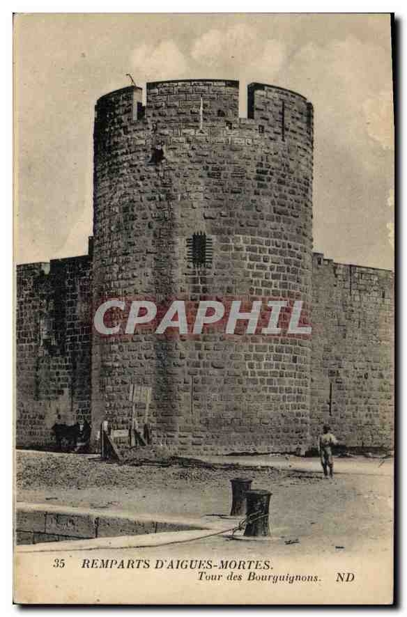 CPA Remparts d'Aigues Mortes Tour des Bourguignons