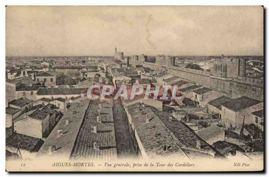 CPA Aigues Mortes Vue generale prise de la Tour des Cordeliers 