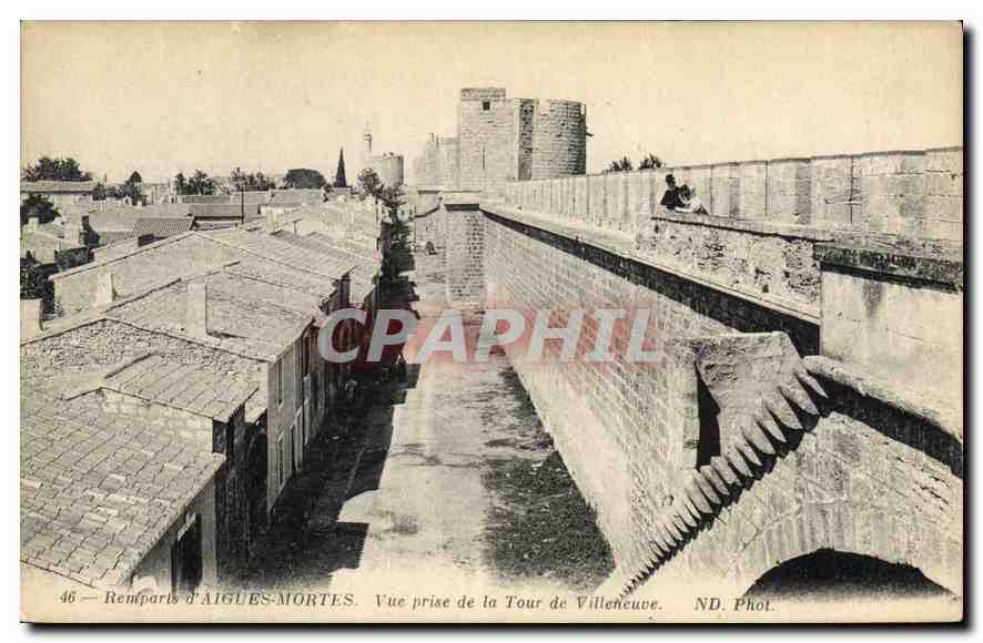 CPA Remparts d'Aigues Mortes Vue prise de la Tour de Villeneuve 