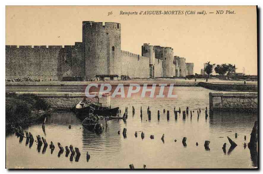 CPA Remparts d'Aigues Mortes Cote sud 