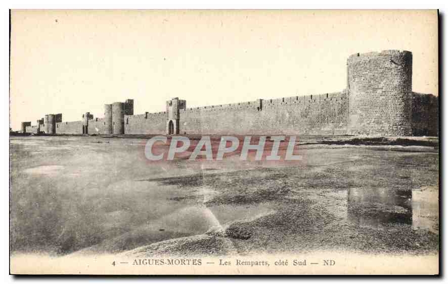 CPA Aigues Mortes Les Remparts cote Sud
