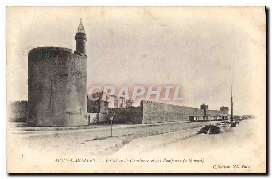 CPA Aigues Mortes La Tour de Constance et les Remparts cote nord 