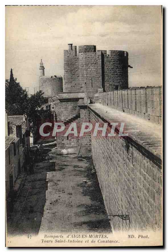 CPA Remparts d'Aigues Mortes Tours Saint Antoine et de Constance 