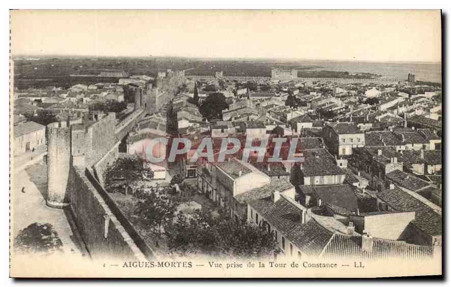 CPA Aigues Mortes Vue prise de la Tour de Constance 