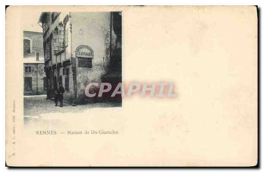CPA Rennes Maison de Du Guesclin 
