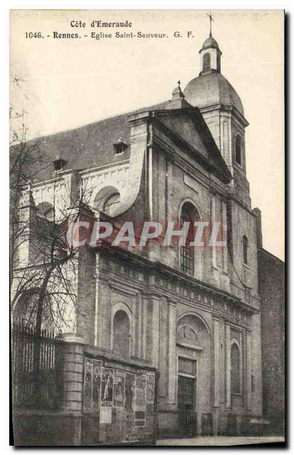 CPA Cote d'Emeraude Rennes Eglise Saint Sauveur