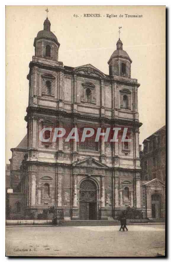 CPA Rennes Eglise de Toussaint 