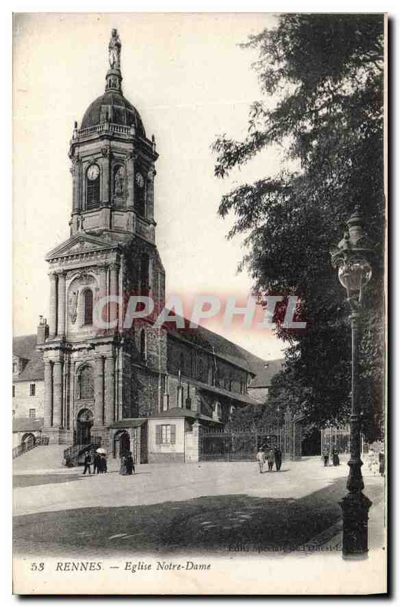 CPA Rennes Eglise Notre Dame 