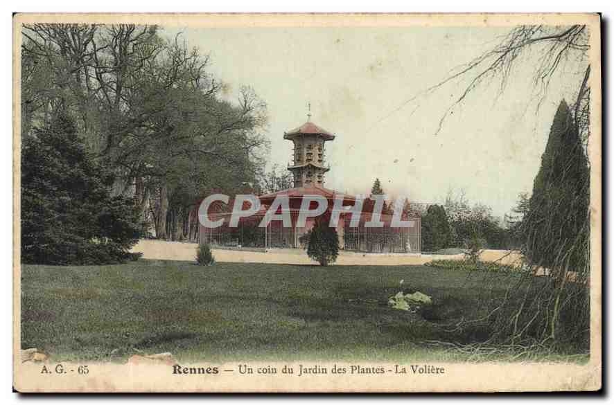 CPA Rennes Un coin du Jardin des Plantes La Voliere 