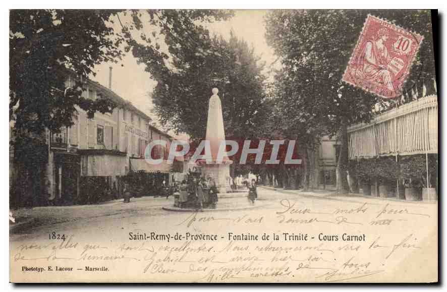 CPA Saint Remy de Provence Fontaine de la Trinite Cours Carnot