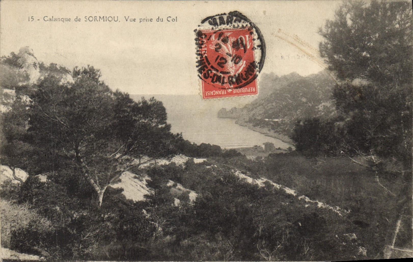 CPA Calanque de Sormiou vue prise du Col 