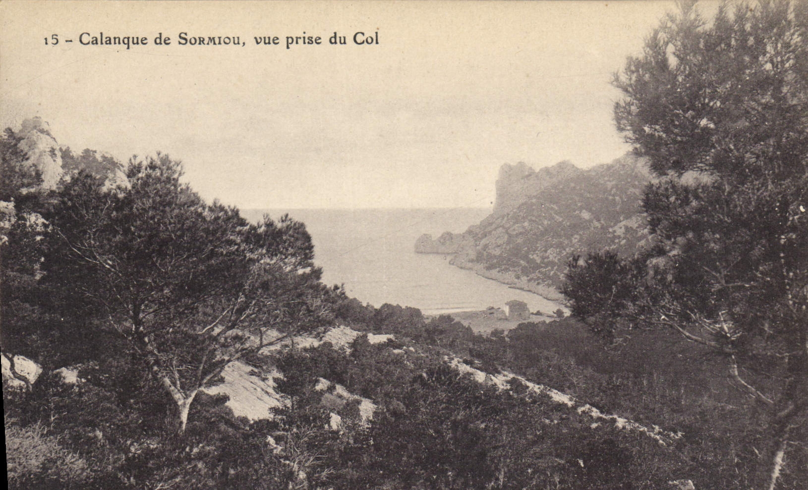 CPA Calanque de Sormiou vue prise du Col 