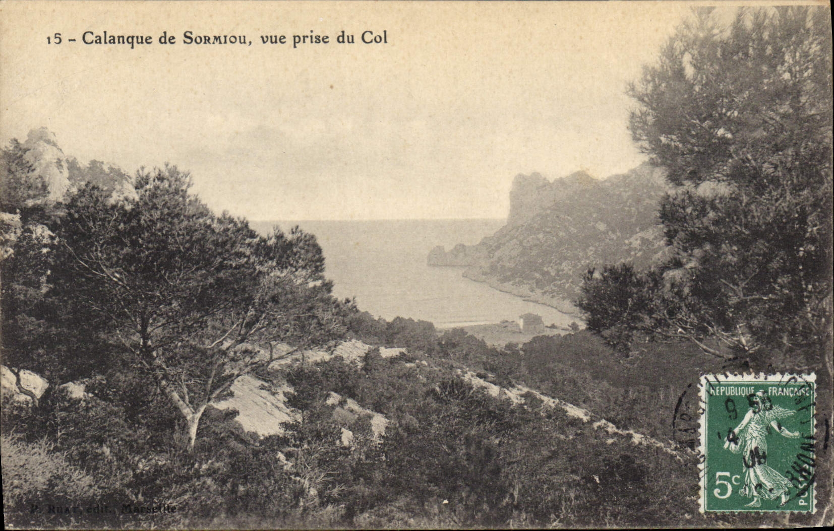 CPA Calanque de Sormiou vue prise du Col 