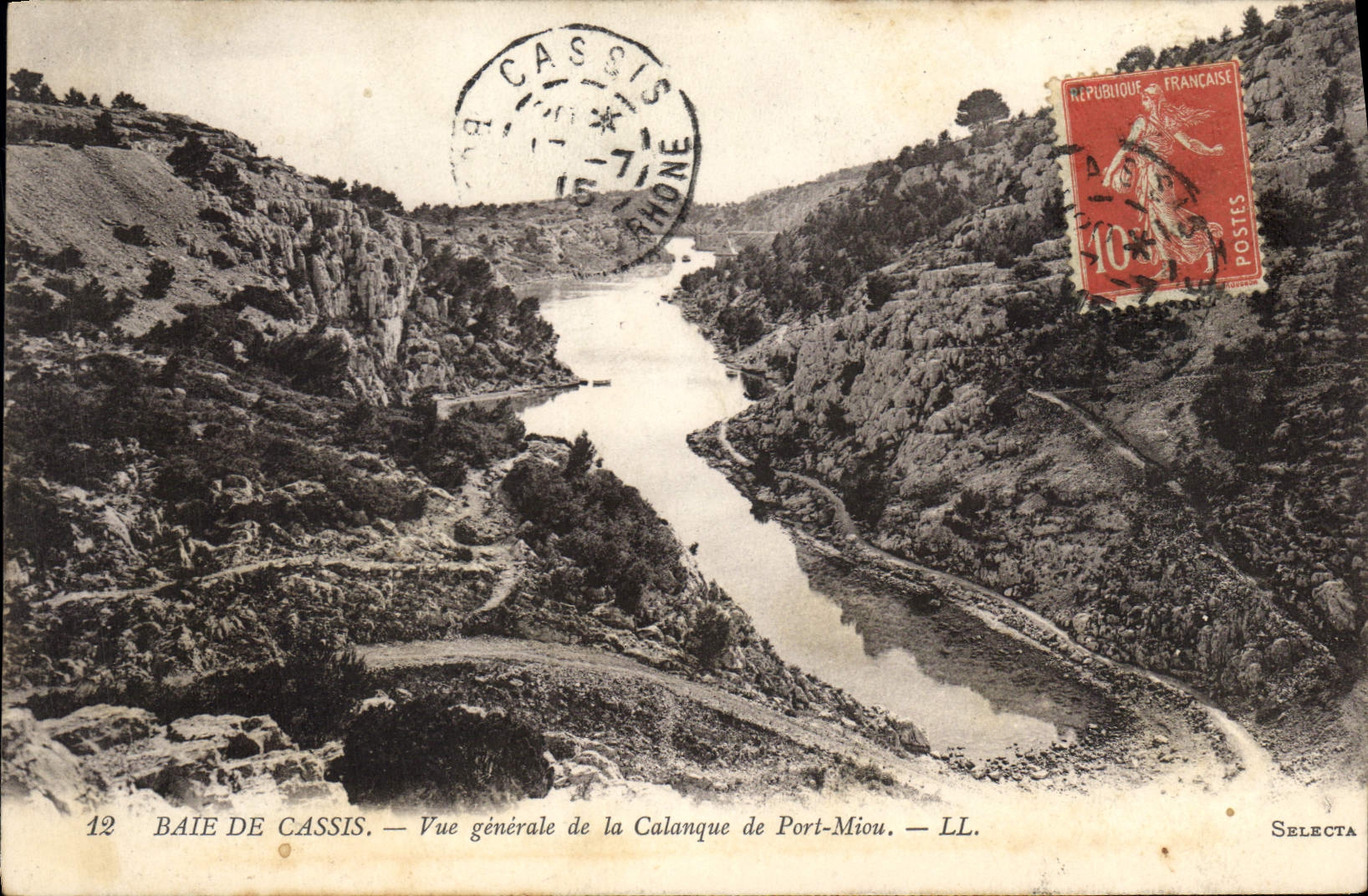 CPA Baie de Cassis vue generale de la Calanque de Port Miou