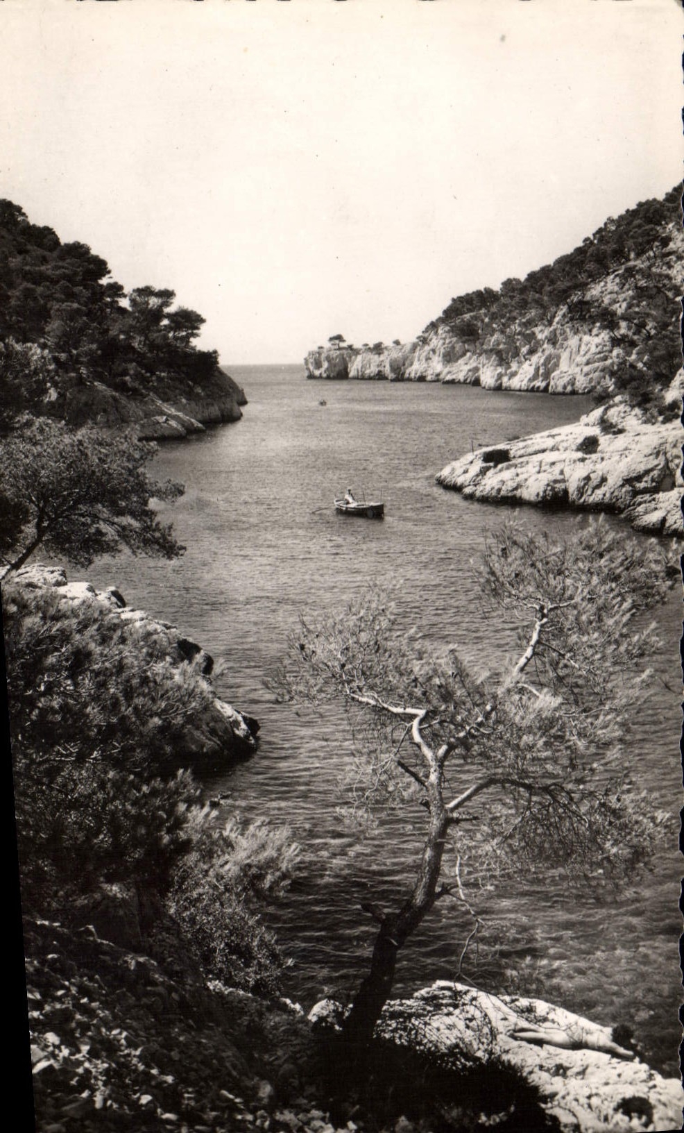 CPA Cassis B du R Calanque de Port Pin qu'a vist Paris e noun Cassis a ren vist