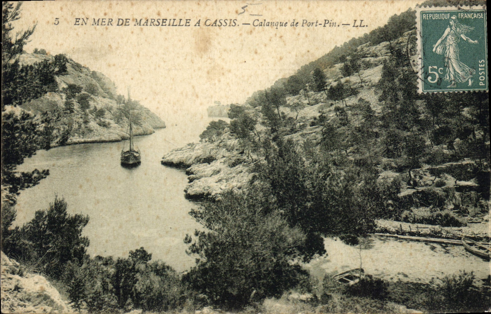 CPA En Mer de Marseille a Cassis Calanque de Port Pin 