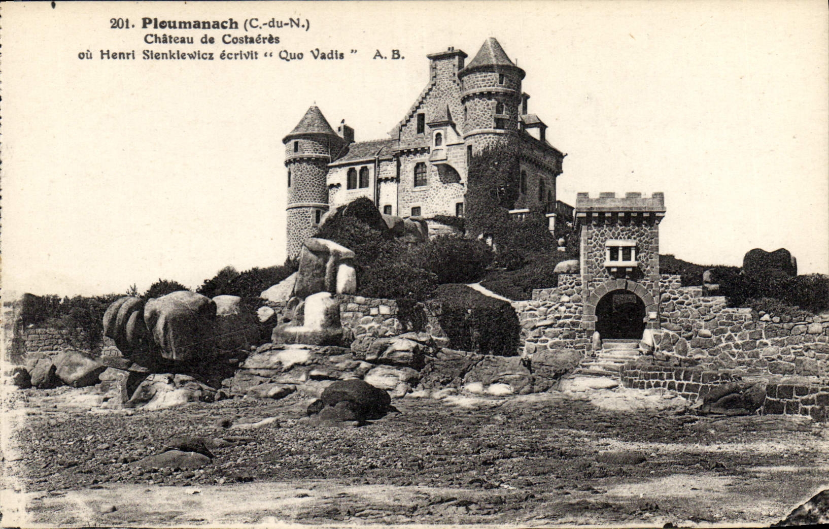 CPA Ploumanach C du N chateau de Costaeres ou Henri Sienkiewicz ecrivit Quo Vadis