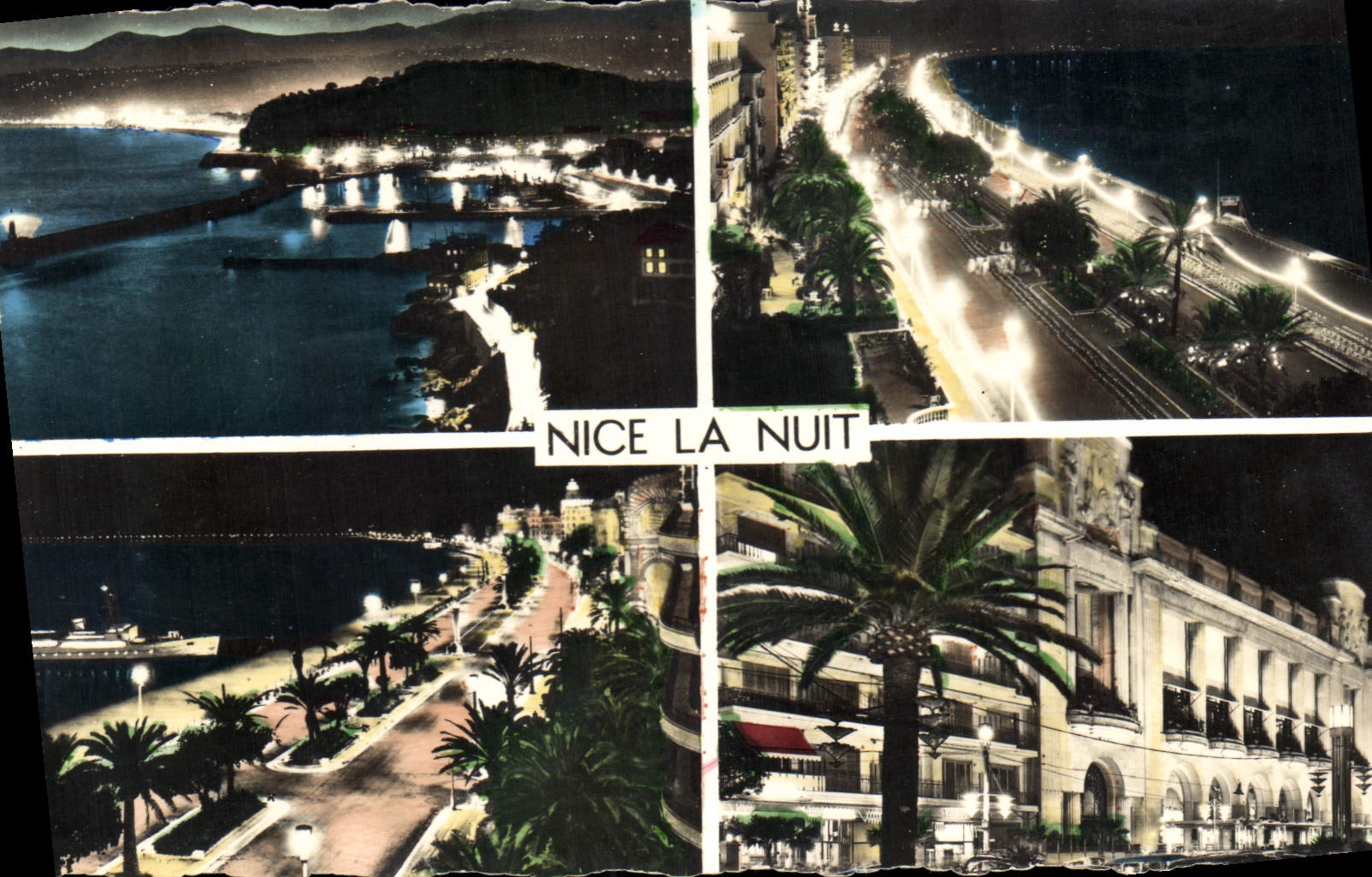 CPA La Cote d'Azur Nice la nuit 