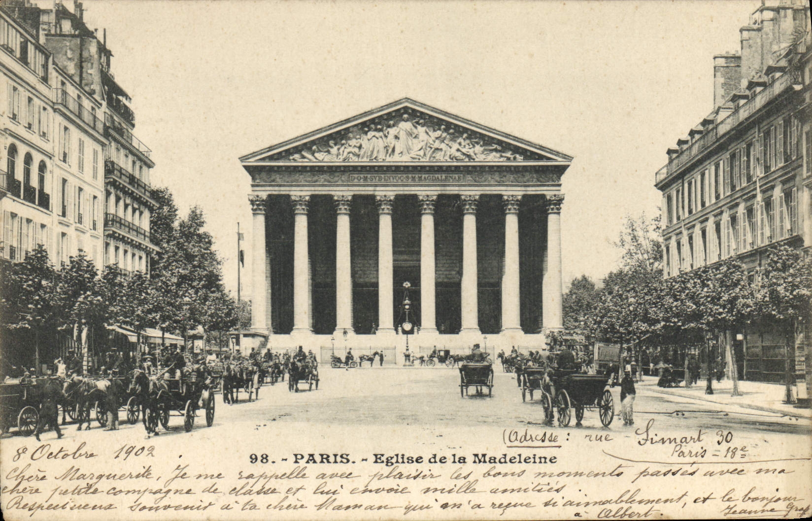 CPA Paris Eglise de la Madeleine 