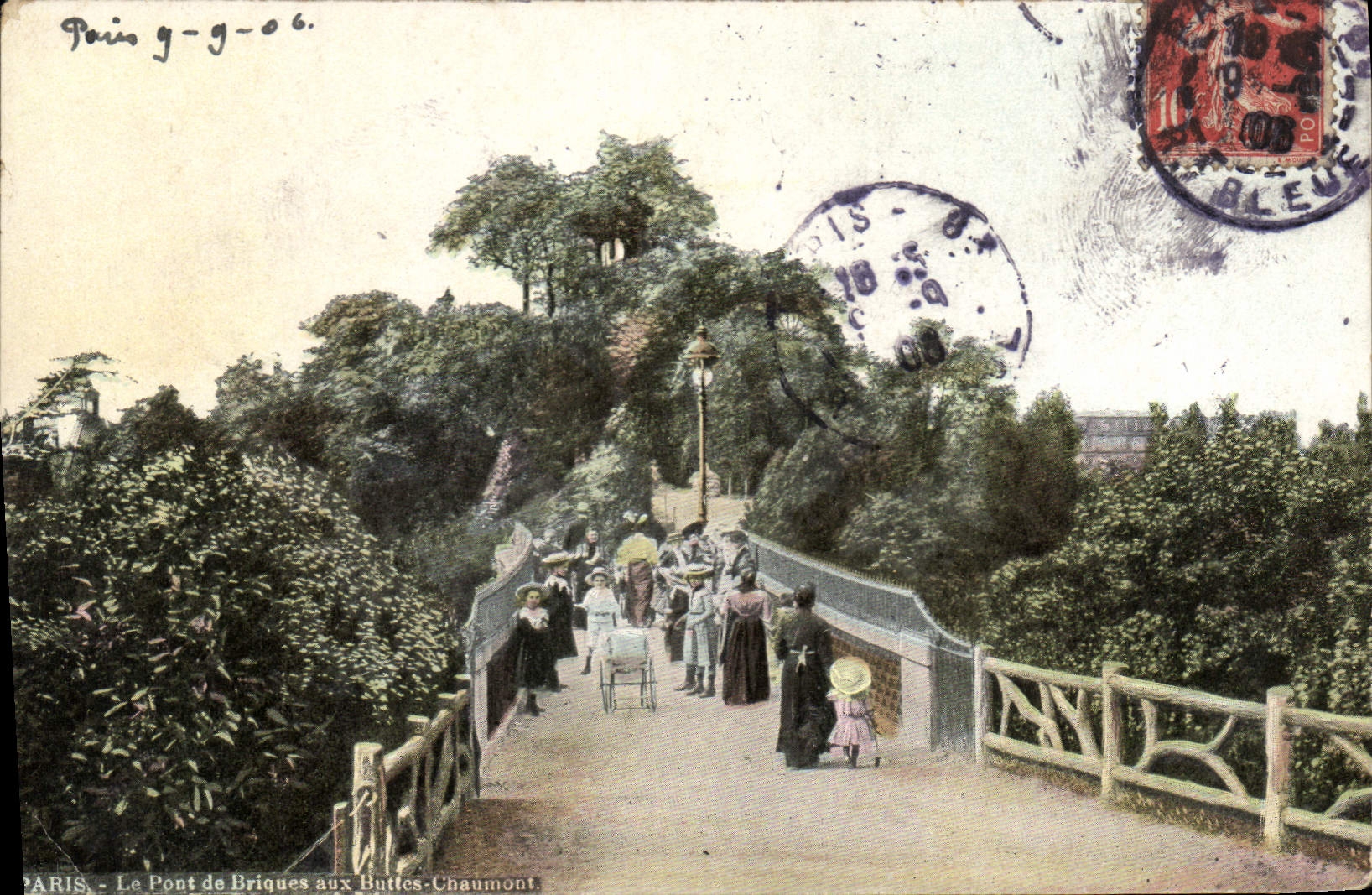 CPA Paris Le Pont de Briques aux Buttes Chaumont