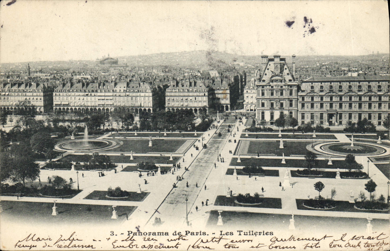 CPA Panorama de Paris Les Tuileires 