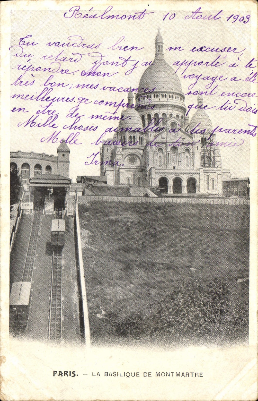 CPA Paris La Basilique de Montmartre