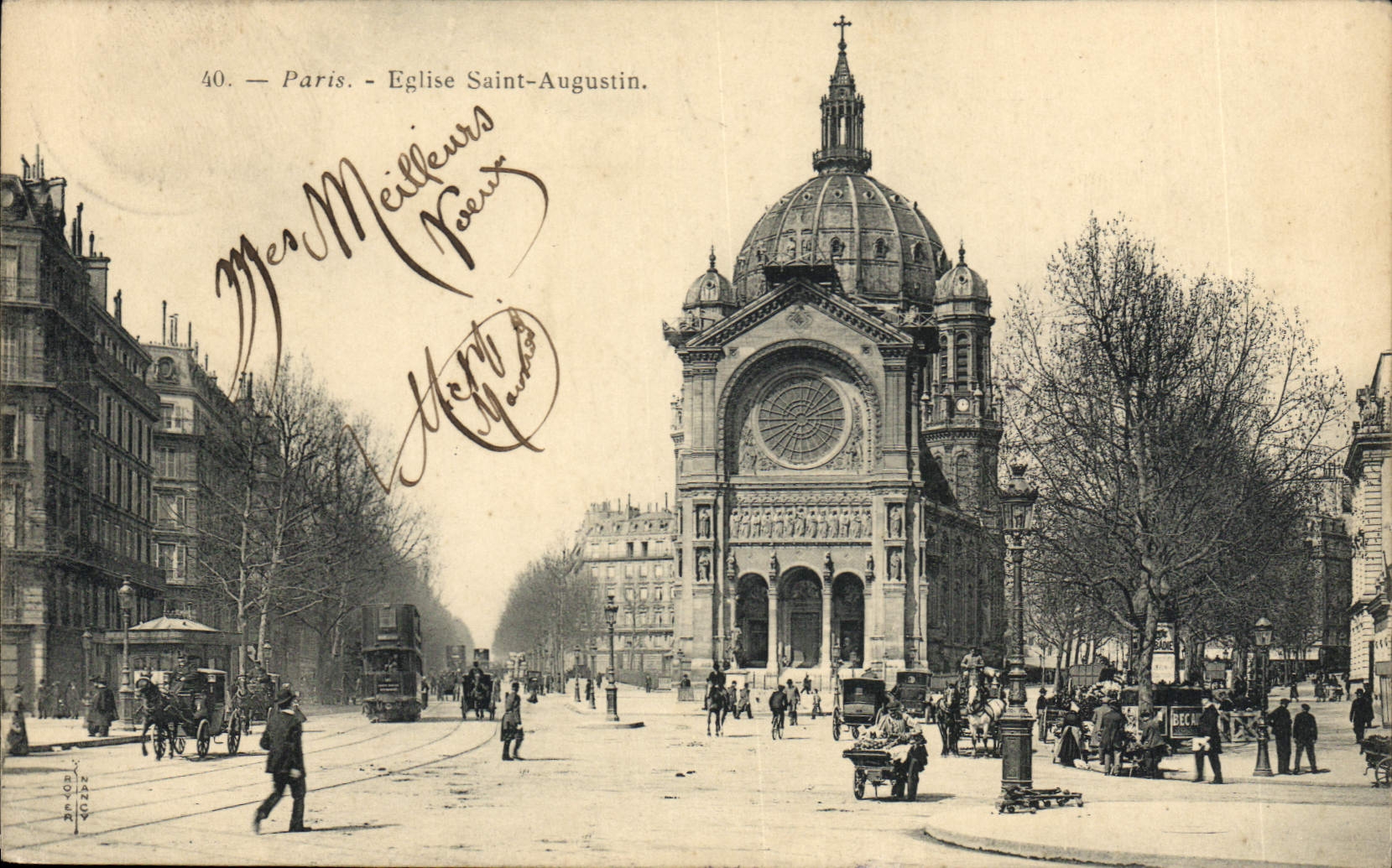CPA Paris Eglise Saint Augustin 