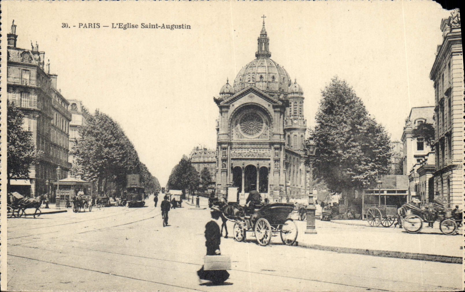 CPA Paris Eglise Saint Augustin 