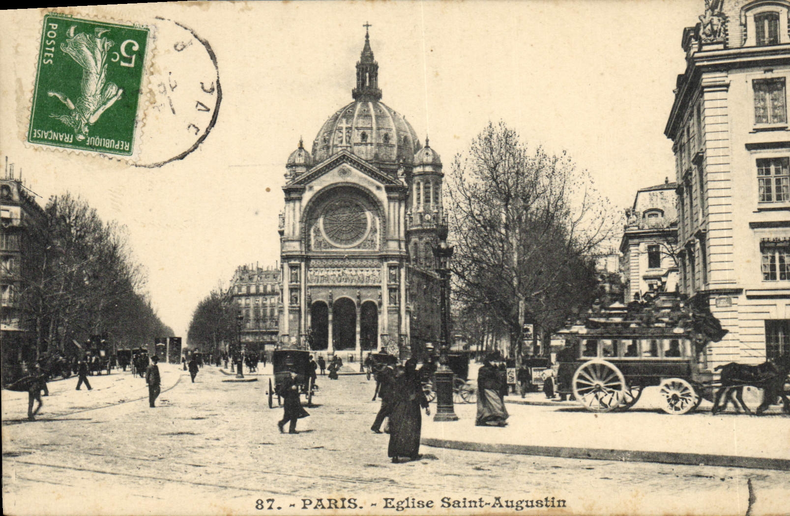 CPA Paris Eglise Saint Augustin 