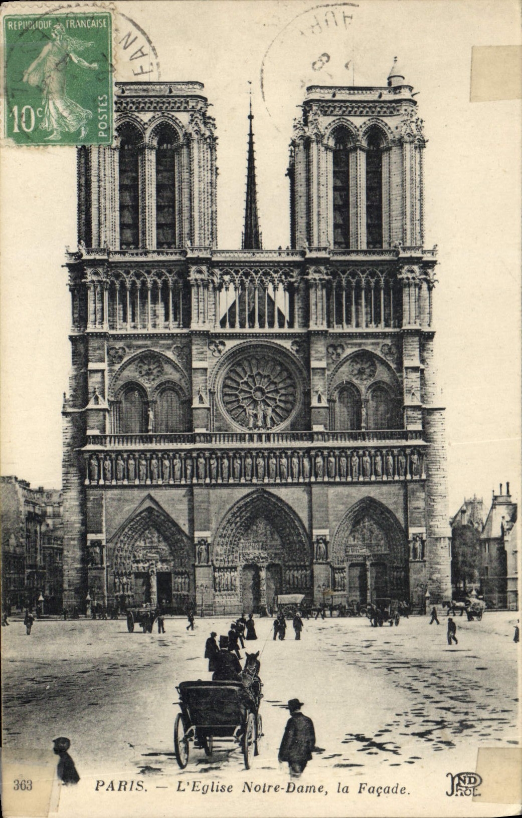 CPA Paris l'Eglise Notre Dame la Facade