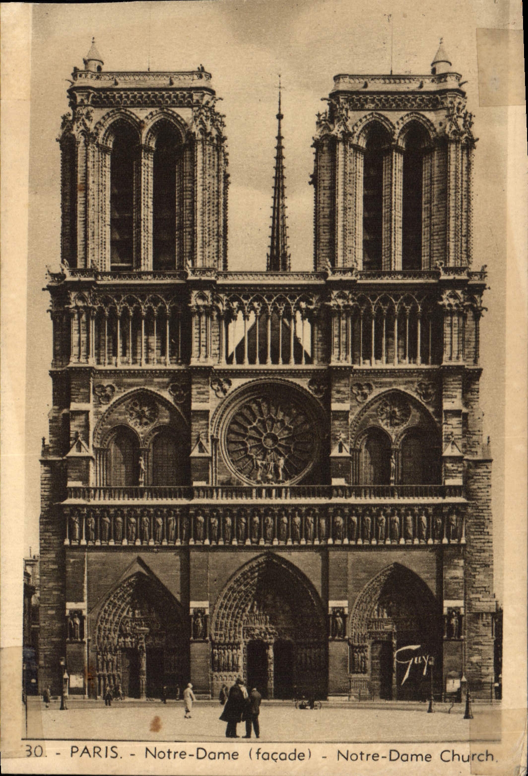 CPA Paris Notre Dame facade