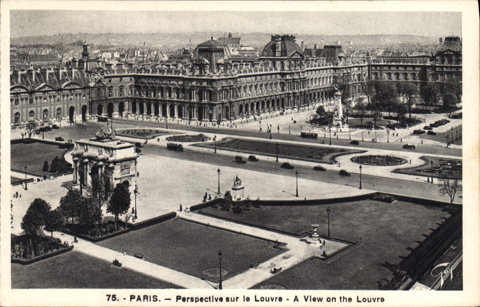 CPA Paris Perspective sur le Louvre 
