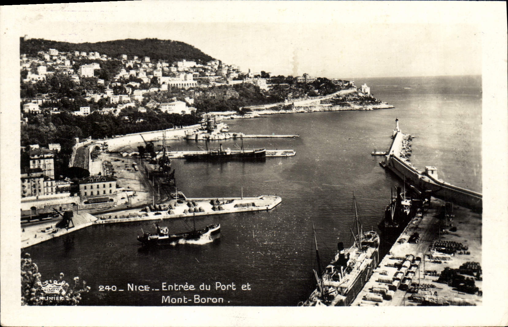 CPM Nice Entree du Port et Mont Boron 