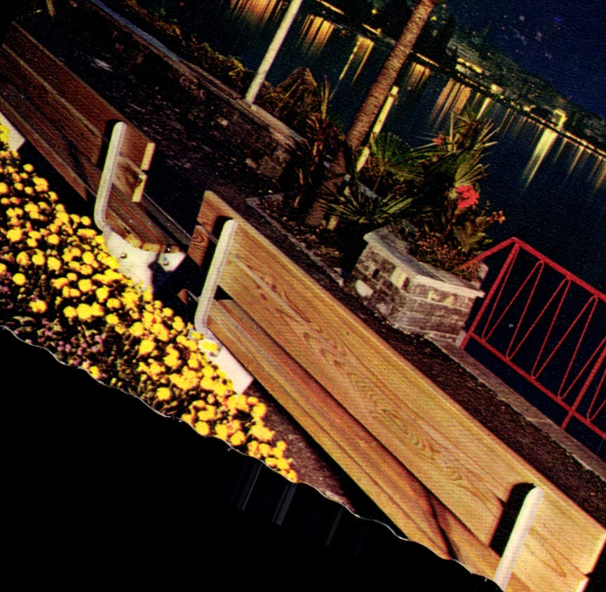 CPM Montreux Clarens les Quais le soir