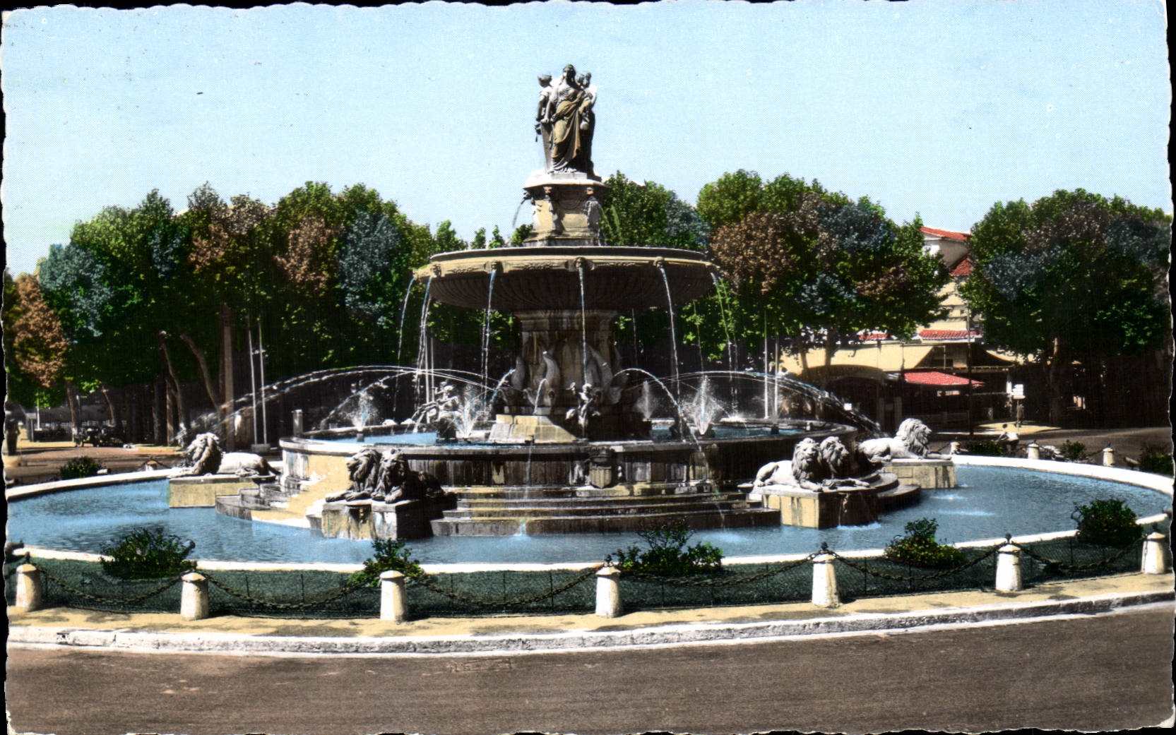 CPM La Cote du Roy Rene Aix en provence la Grande Fontaine sur le Rotonde XIX siecle 