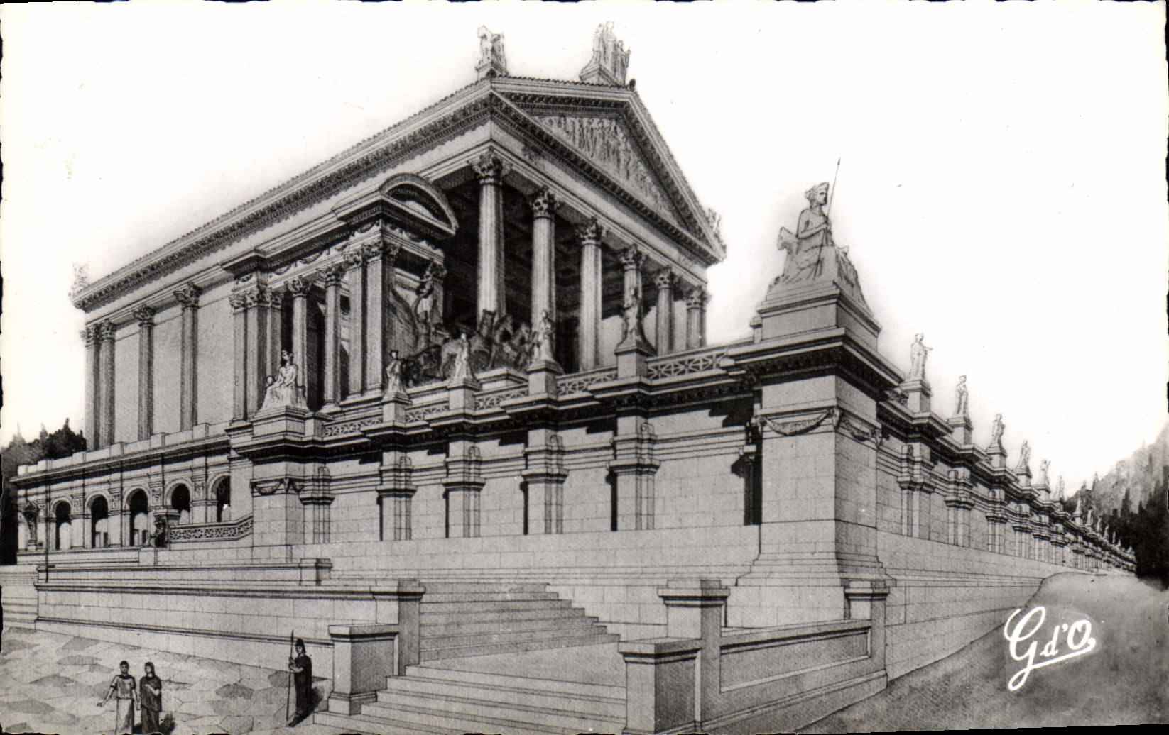 CPM L'Auvergne Sommet du Puy de Dome Reconstitution du Temple de Mercure d'apres les vestiges mis a