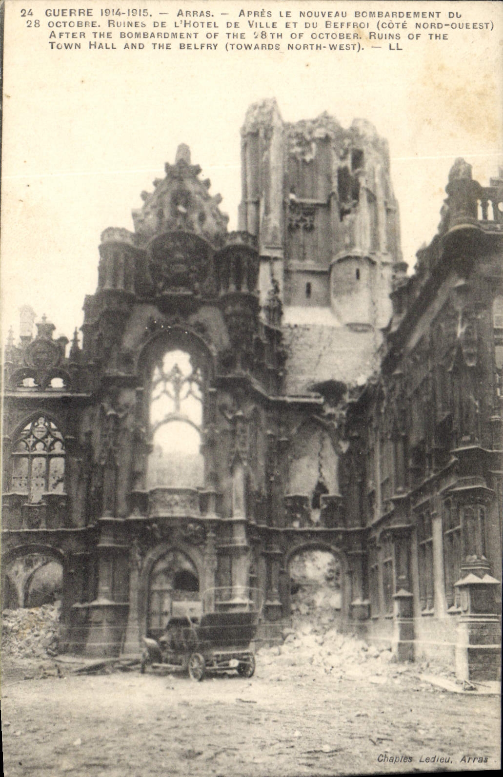 CPA Guerre Arras Le Nouveau Bombardement Militaria