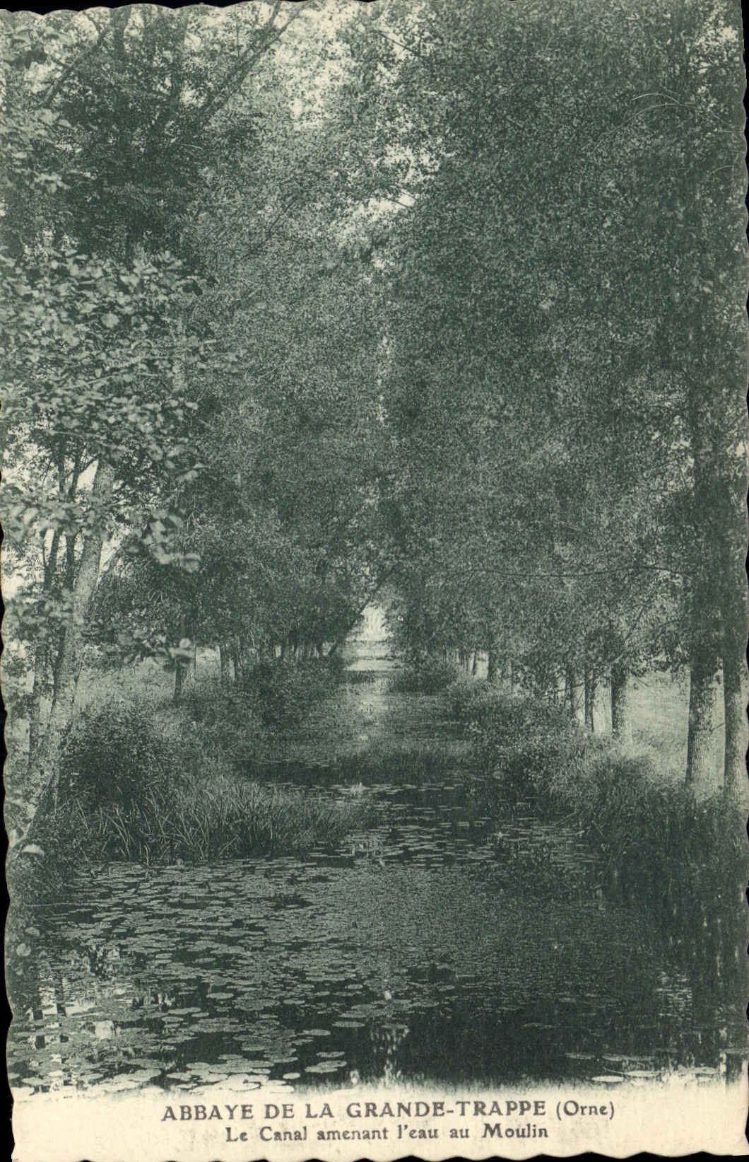 CPA Abbaye de la Grande Trappe Orne Le Canal amenant l'eau au Moulin