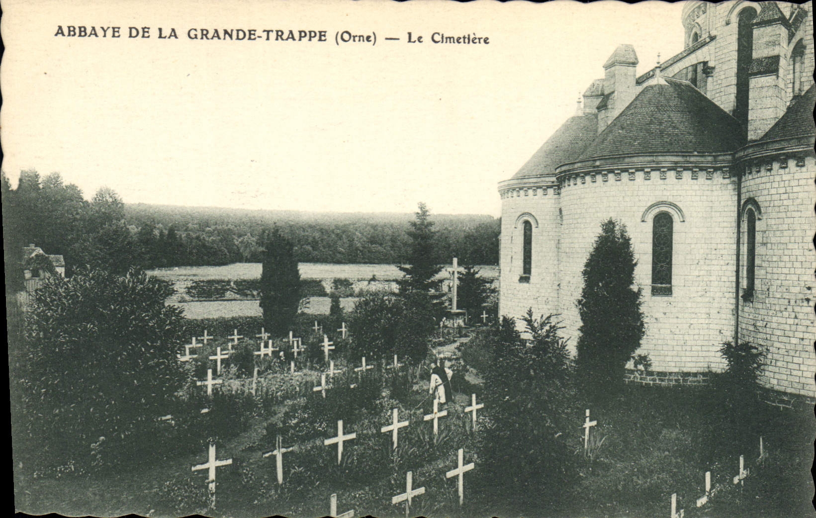 CPA Abbaye de La Grande Trappe Orne Le Cimetiere