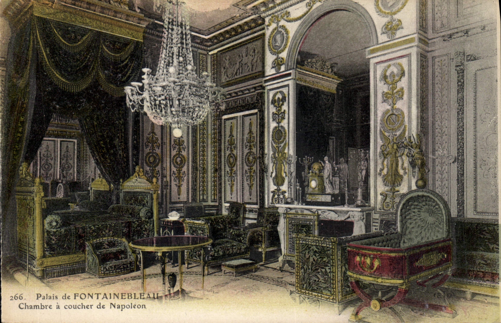 CPA Palais de Fontainebleau Chambre a coucher de Napoleon 