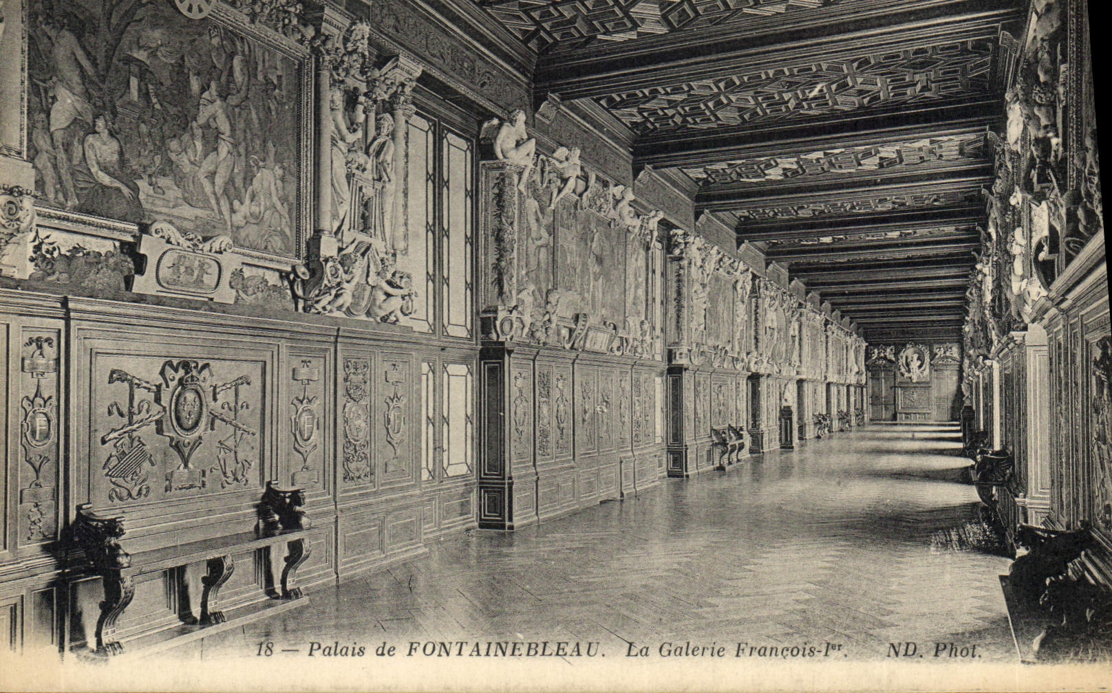 CPA Palais de Fontainebleau La Galerie Francois I 