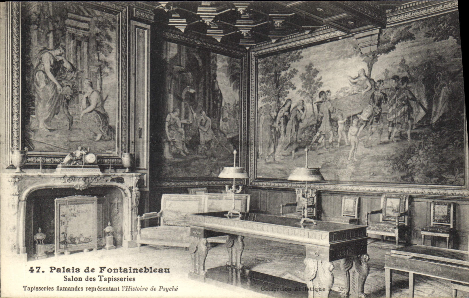 CPA Palais de Fontainebleau Salon des Tapisseries 