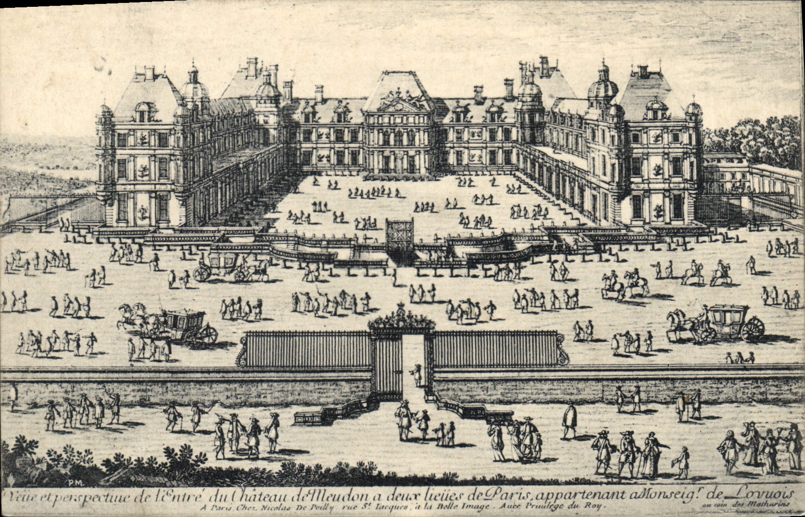 CPA Entree du château de Meudon