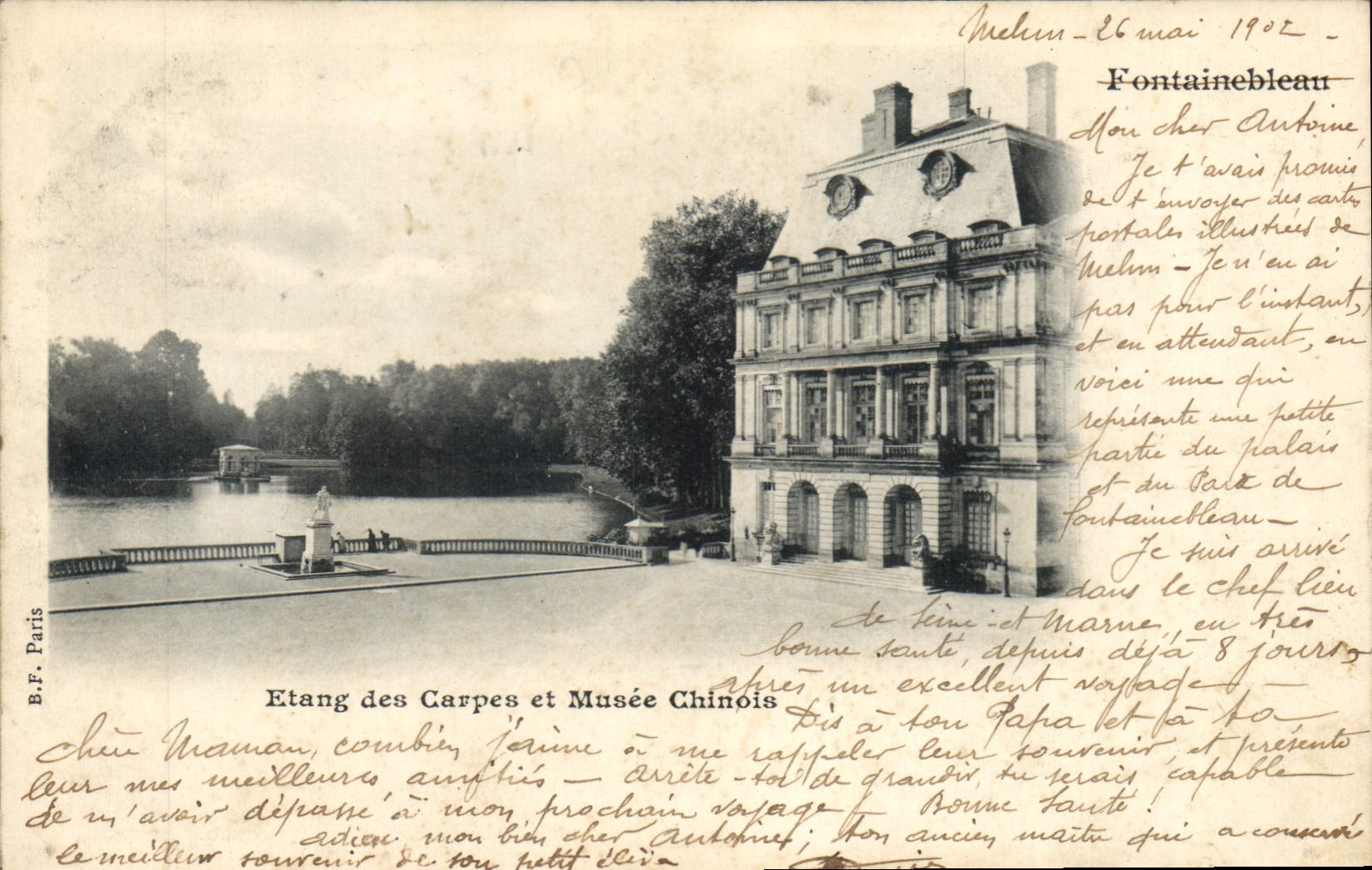 CPA Fontainebleau Etang des Carpes et Musee Chinois