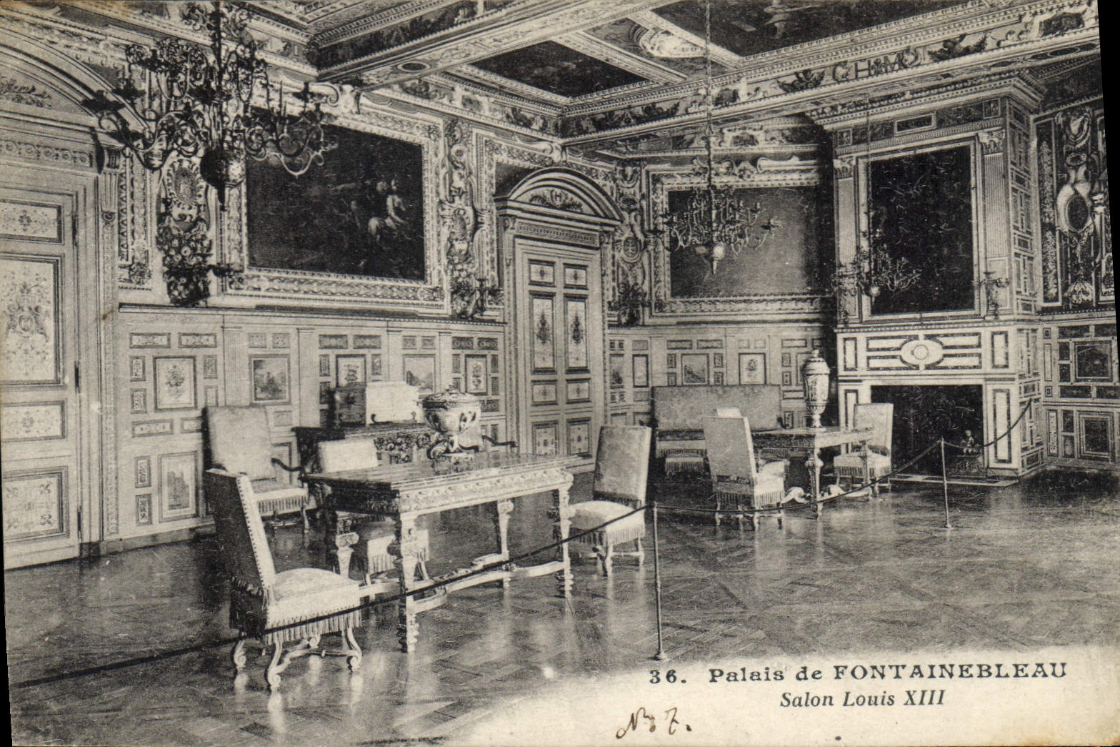 CPA Palais de Fontainebleau Salon Louis XII 