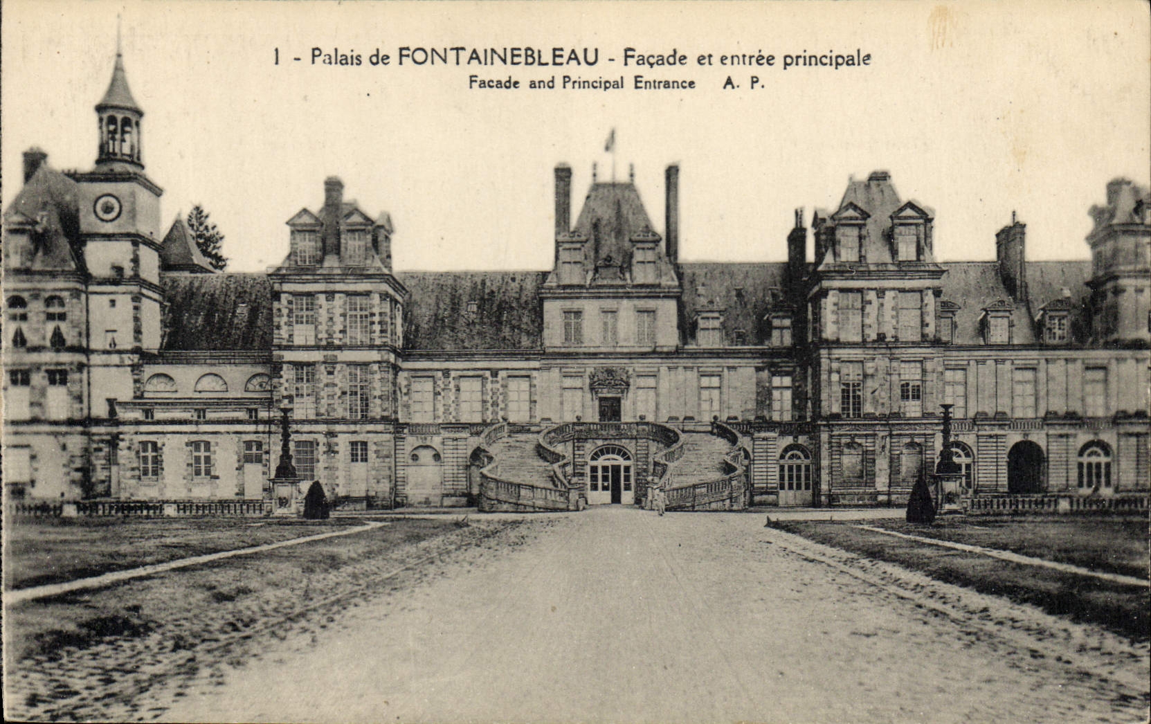 CPA Palais de Fontainebleau Facade et entree principale 