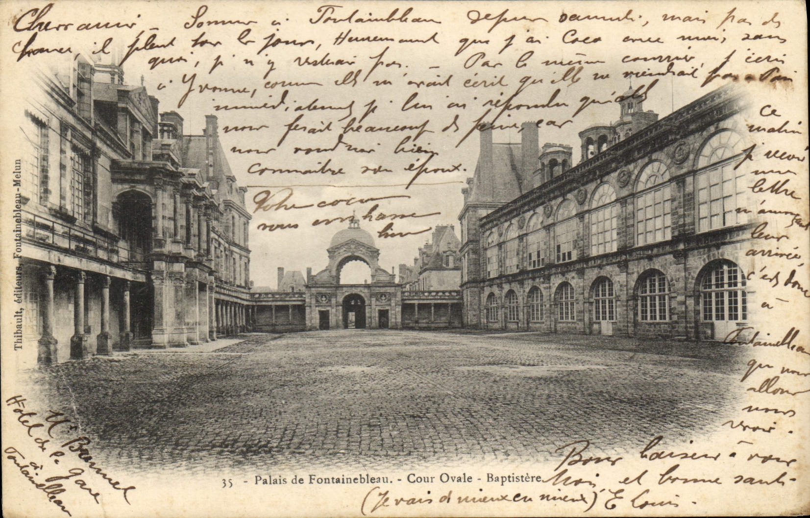 CPA Palais de Fontainebleau Cour Ovale Baptistere